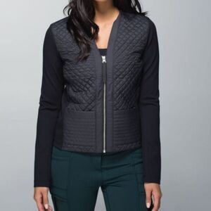 Lululemon Cardigan & Again Jacket Women's size 6 Black Lightweight Zip Front